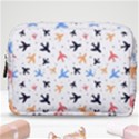 Airplane Pattern Plane Aircraft Fabric Style Simple Seamless Make Up Pouch (Medium) View1