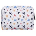 Airplane Pattern Plane Aircraft Fabric Style Simple Seamless Make Up Pouch (Medium) View2