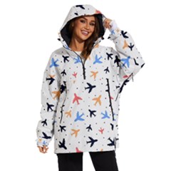 Airplane Pattern Plane Aircraft Fabric Style Simple Seamless Women s Ski And Snowboard Waterproof Breathable Jacket