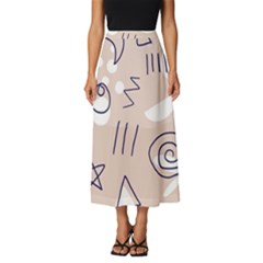 Abstract Leaf Nature Natural Beautiful Summer Pattern Classic Midi Chiffon Skirt