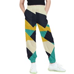 Geometric Pattern Retro Colorful Abstract Kids  Joggers by Bedest