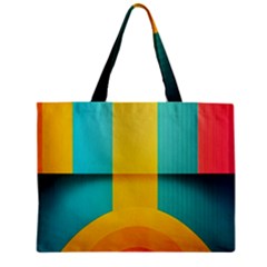 Colorful Rainbow Pattern Digital Art Abstract Minimalist Minimalism Zipper Mini Tote Bag