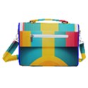 Colorful Rainbow Pattern Digital Art Abstract Minimalist Minimalism Satchel Shoulder Bag View3