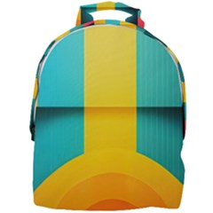 Colorful Rainbow Pattern Digital Art Abstract Minimalist Minimalism Mini Full Print Backpack by Bedest