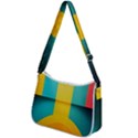 Colorful Rainbow Pattern Digital Art Abstract Minimalist Minimalism Zip Up Shoulder Bag View2