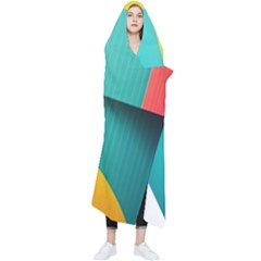 Colorful Rainbow Pattern Digital Art Abstract Minimalist Minimalism Wearable Blanket by Bedest