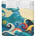 Waves Ocean Sea Abstract Whimsical Abstract Art Pattern Abstract Pattern Water Nature Moon Full Moon Duvet Cover Double Side (King Size) View1