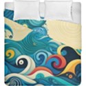 Waves Ocean Sea Abstract Whimsical Abstract Art Pattern Abstract Pattern Water Nature Moon Full Moon Duvet Cover Double Side (King Size) View2