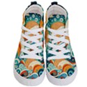 Waves Ocean Sea Abstract Whimsical Abstract Art Pattern Abstract Pattern Nature Water Seascape Kids  Hi-Top Skate Sneakers View1