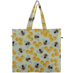 Bees Pattern Honey Bee Bug Honeycomb Honey Beehive Canvas Travel Bag by Bedest