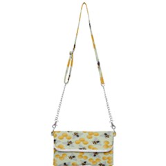 Bees Pattern Honey Bee Bug Honeycomb Honey Beehive Mini Crossbody Handbag by Bedest