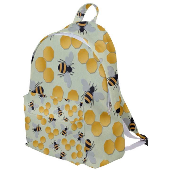 Bees Pattern Honey Bee Bug Honeycomb Honey Beehive The Plain Backpack