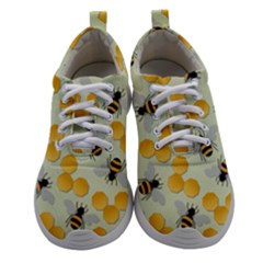 Bees Pattern Honey Bee Bug Honeycomb Honey Beehive Women Athletic Shoes by Bedest