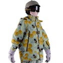 Bees Pattern Honey Bee Bug Honeycomb Honey Beehive Women s Zip Ski and Snowboard Waterproof Breathable Jacket View3