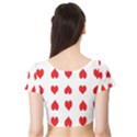 Heart Red Love Valentines Day Short Sleeve Crop Top View2