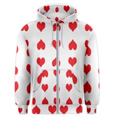 Heart Red Love Valentines Day Men s Zipper Hoodie