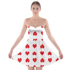 Heart Red Love Valentines Day Strapless Bra Top Dress by Bajindul