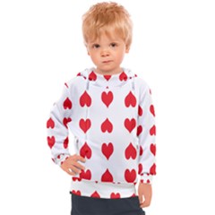 Heart Red Love Valentines Day Kids  Hooded Pullover by Bajindul