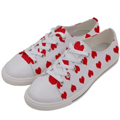 Heart Red Love Valentines Day Women s Low Top Canvas Sneakers by Bajindul