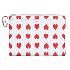 Heart Red Love Valentines Day Canvas Cosmetic Bag (xl) by Bajindul