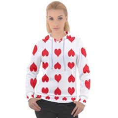 Heart Red Love Valentines Day Women s Overhead Hoodie