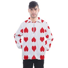 Heart Red Love Valentines Day Men s Half Zip Pullover