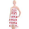 Heart Red Love Valentines Day High-Low Halter Chiffon Dress  View1