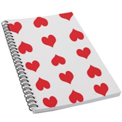 Heart Red Love Valentines Day 5 5  X 8 5  Notebook by Bajindul