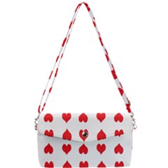 Heart Red Love Valentines Day Removable Strap Clutch Bag by Bajindul