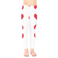 Heart Red Love Valentines Day Kids  Classic Winter Leggings