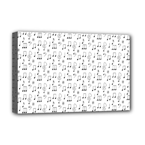 Music Notes Background Wallpaper Deluxe Canvas 18  X 12  (stretched) by Bajindul