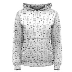 Music Notes Background Wallpaper Women s Pullover Hoodie