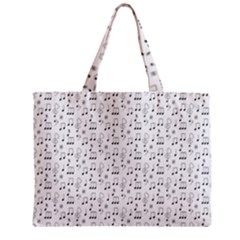 Music Notes Background Wallpaper Zipper Mini Tote Bag by Bajindul