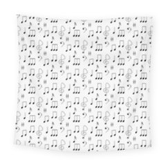 Music Notes Background Wallpaper Square Tapestry (large)