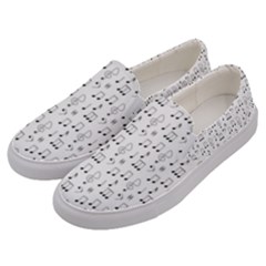 Music Notes Background Wallpaper Men s Canvas Slip Ons by Bajindul