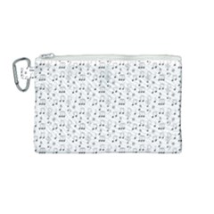 Music Notes Background Wallpaper Canvas Cosmetic Bag (medium) by Bajindul