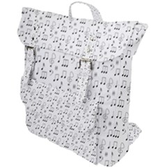 Music Notes Background Wallpaper Buckle Up Backpack by Bajindul