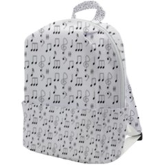 Music Notes Background Wallpaper Zip Up Backpack by Bajindul