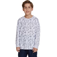 Music Notes Background Wallpaper Kids  Crewneck Sweatshirt