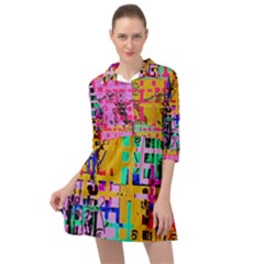 1440 Ericksays Tribal Mini Skater Shirt Dress