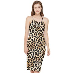 Leopard Print Bodycon Cross Back Summer Dress