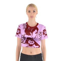 Geisha Rose Cotton Crop Top by Noapologiesapparel