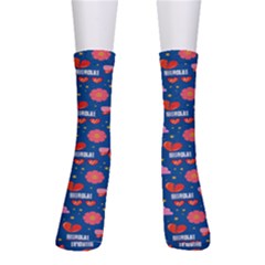 Personalized Sun Glass Flower Namye Crew Socks