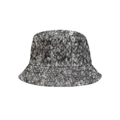 Black And White Abstract Expressive Print Bucket Hat (kids) by dflcprintsclothing