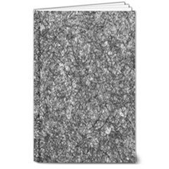 Black And White Abstract Expressive Print 8  X 10  Hardcover Notebook