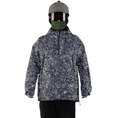 Black And White Abstract Expressive Print Men s Ski And Snowboard Waterproof Breathable Jacket by dflcprintsclothing