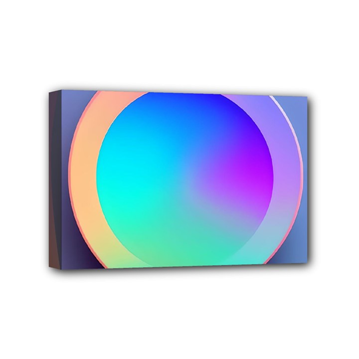 Circle Colorful Rainbow Spectrum Button Gradient Mini Canvas 6  x 4  (Stretched)