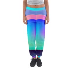 Circle Colorful Rainbow Spectrum Button Gradient Women s Jogger Sweatpants