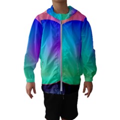 Circle Colorful Rainbow Spectrum Button Gradient Kids  Hooded Windbreaker