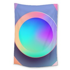 Circle Colorful Rainbow Spectrum Button Gradient Large Tapestry